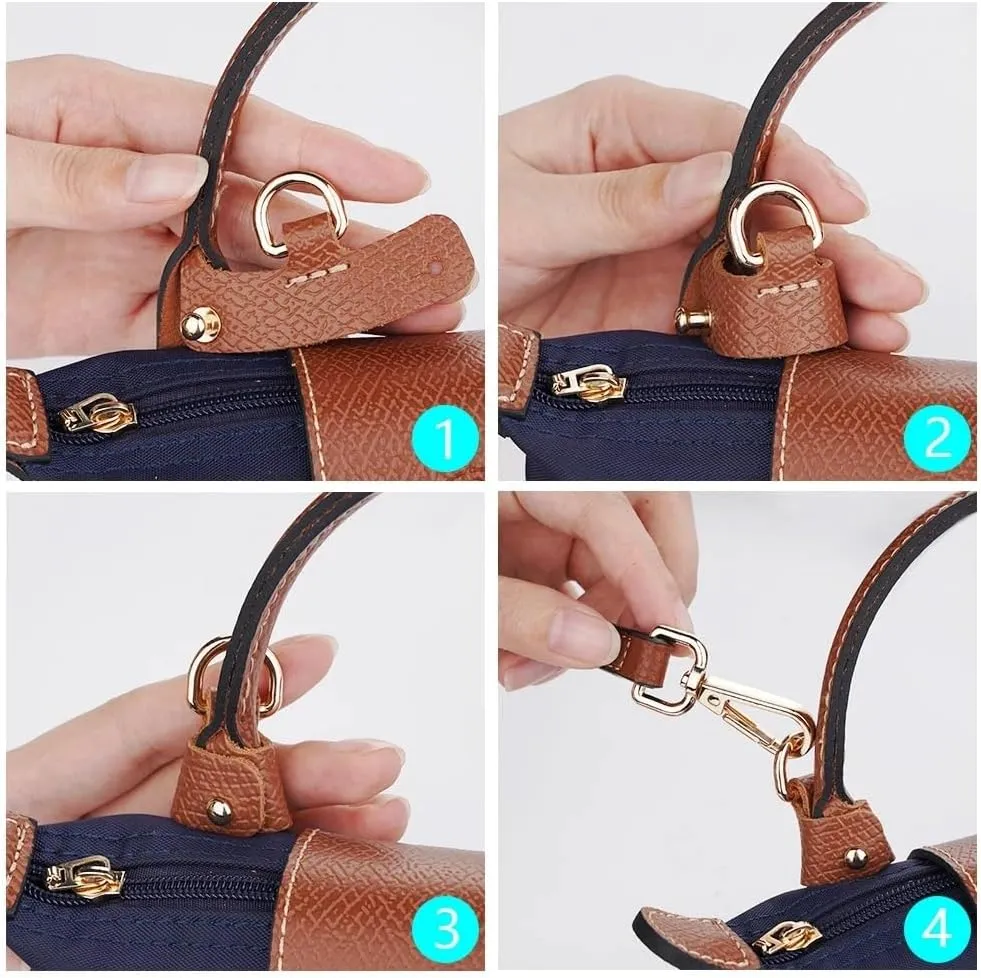 Handbag Strap Adjustable Bag Strap for Long Mini Bag Free Punching Modification Transformation Accessories for Mini Bag Shoulder Strap Bag Straps for Handbags(Gris)