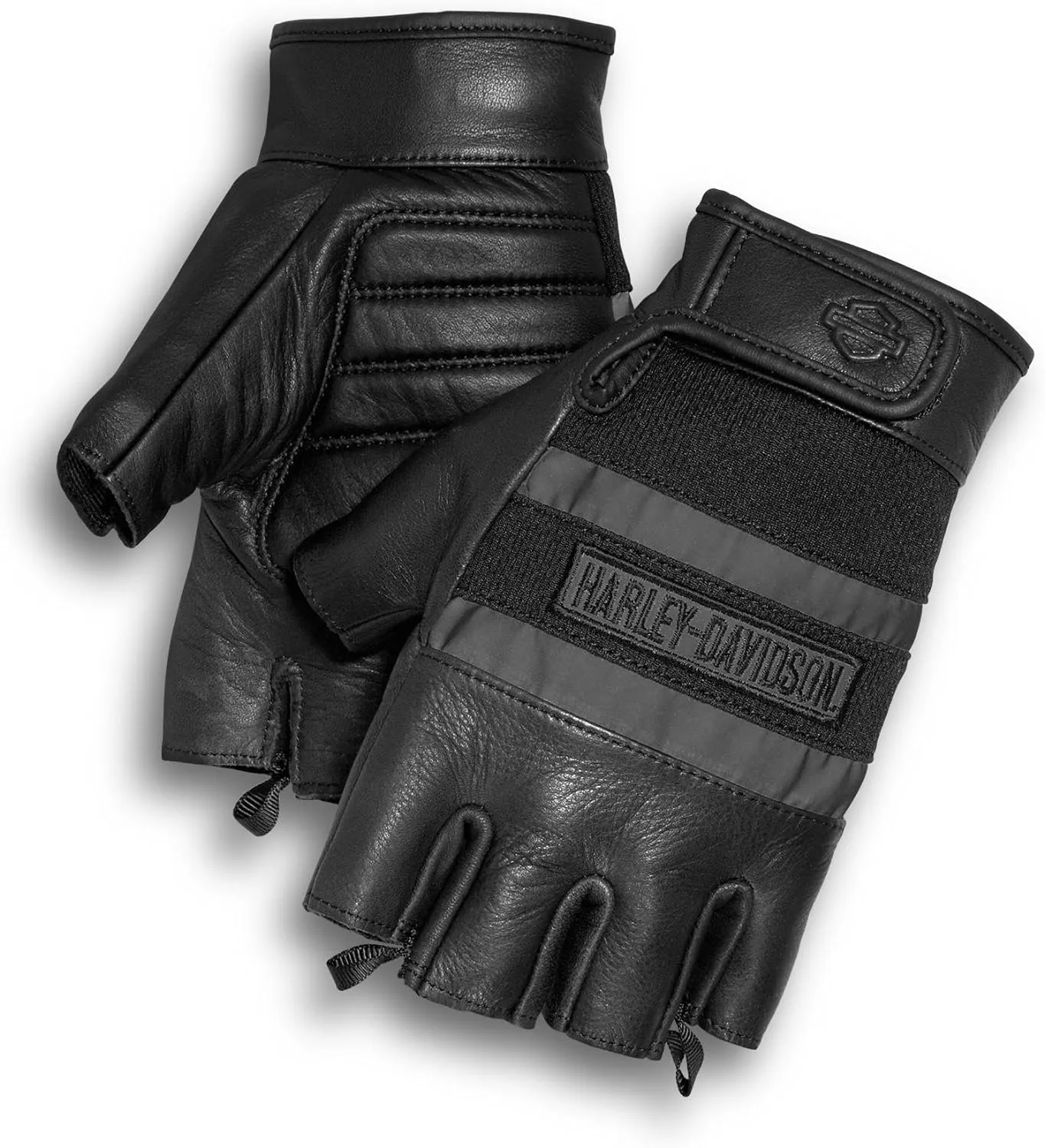 Harley-Davidson Men's Centerline Fingerless Gloves, Black - 98250-13VM