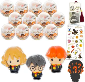 Harry Potter Blind Ball Mini Figures Party Favor 12 Pack - Bundle with 12 Ooshies Capsule Mystery Figures Plus Stickers, More | Bulk Harry Potter Party Supplies for Kids