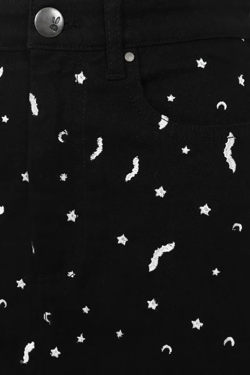 Hell Bunny Bat Moon and Stars Mini Skirt