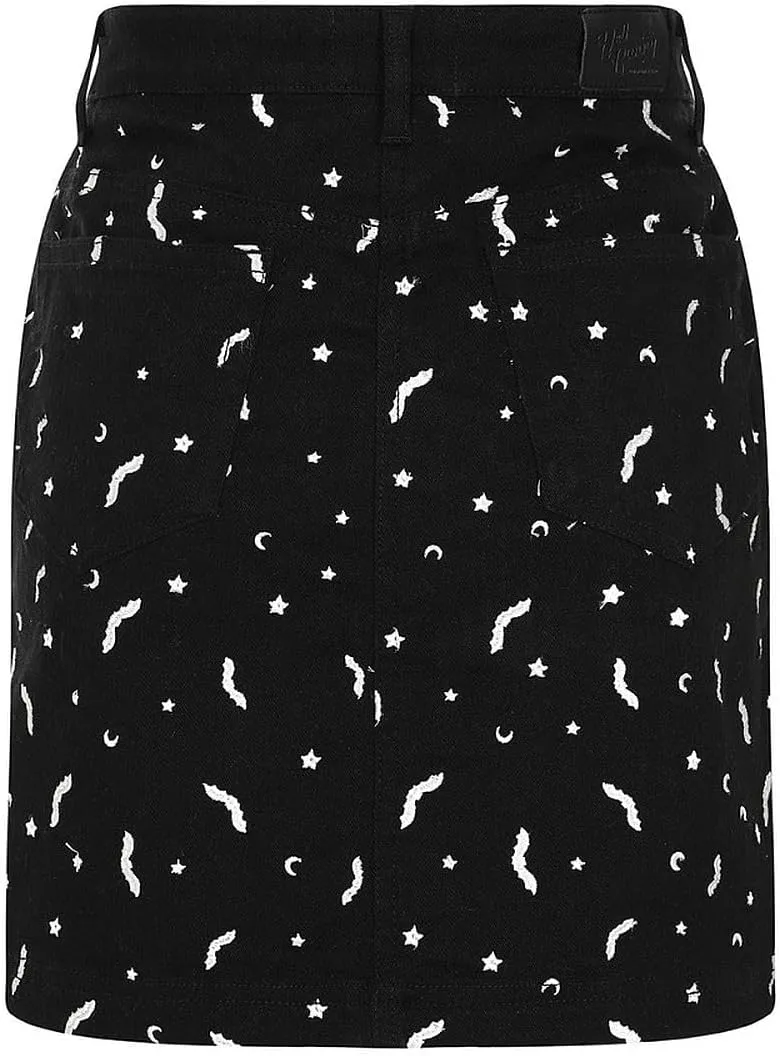 Hell Bunny Bat Moon and Stars Mini Skirt