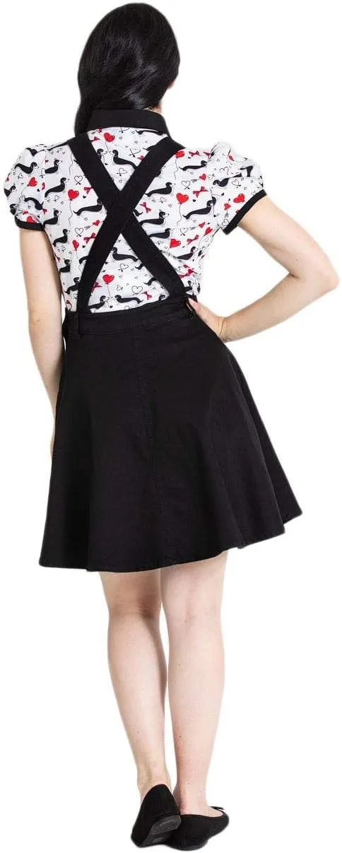 Hell Bunny Dakota Denim Pinafore Dress