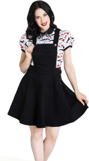 Hell Bunny Dakota Denim Pinafore Dress