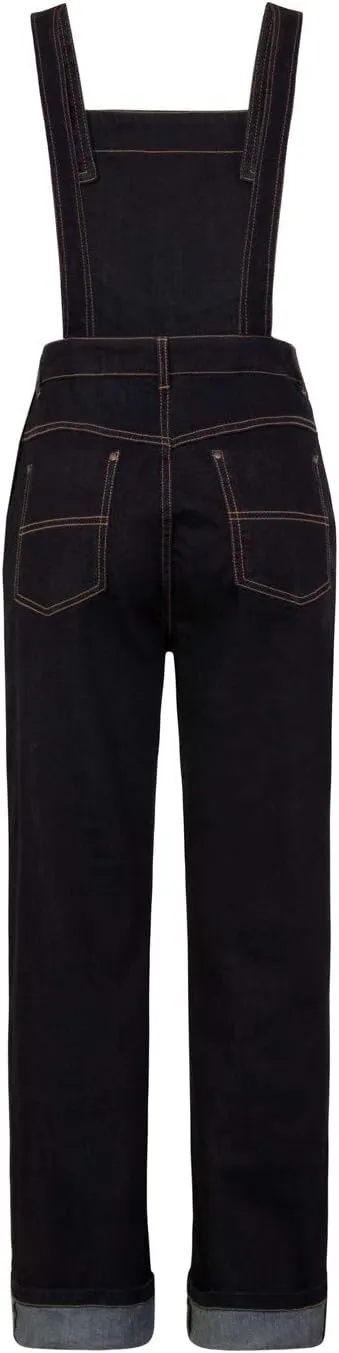 Hell Bunny Elly May Denim Jeans Landgirl 40s 50s Retro Rockabilly Dungarees