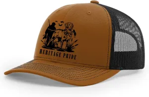Heritage Pride Mens Lab Hunting Mallard Duck Embroidered Mesh Back Trucker Hat