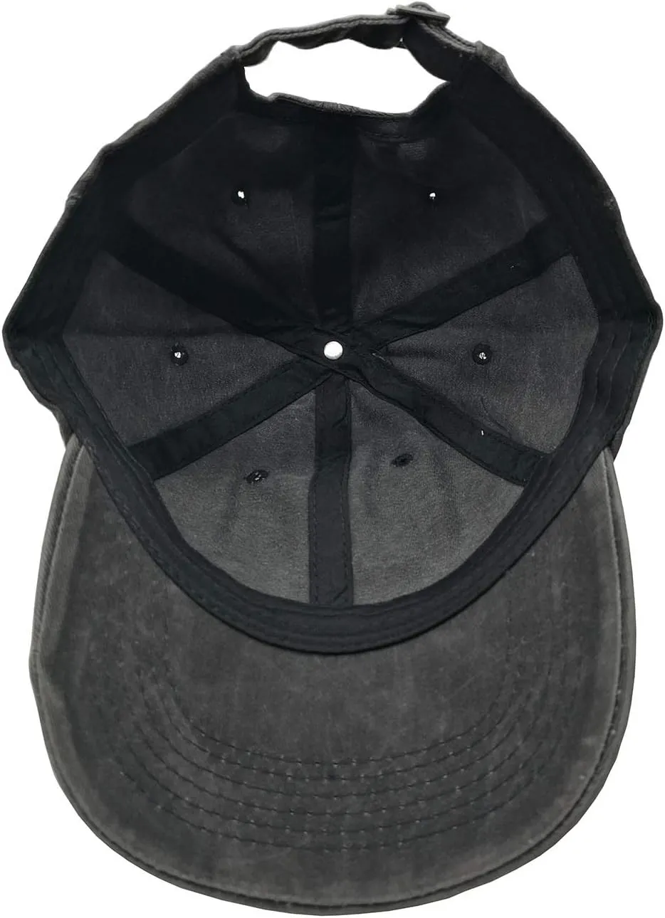 HHNLB Unisex Camping Hair Don t Care 1 Vintage Jeans Baseball Cap Classic Cotton Dad Hat Adjustable Plain Cap