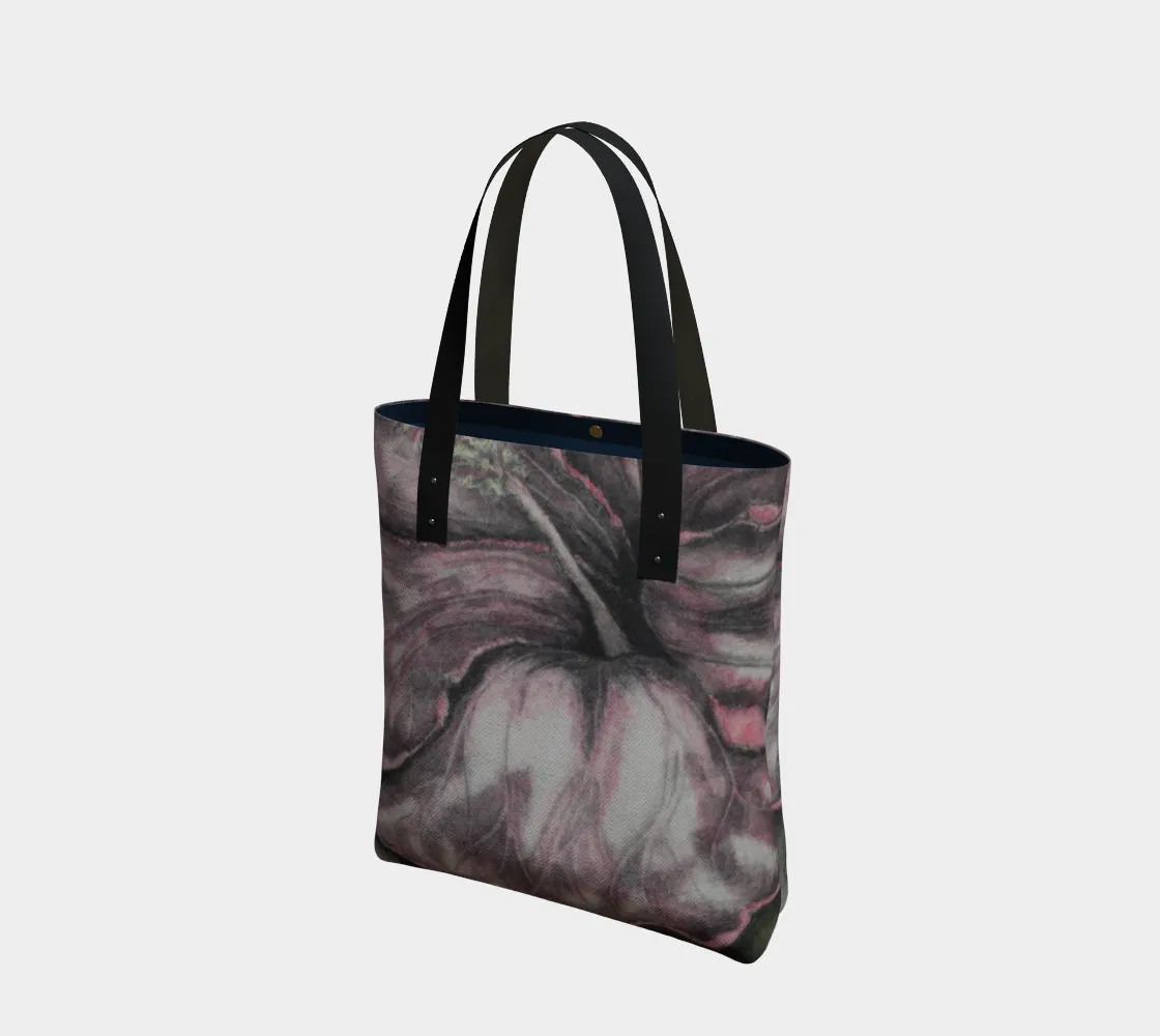 Hibiscus Grisaille Bag Tote Pink End-to-end encryption Proactive service