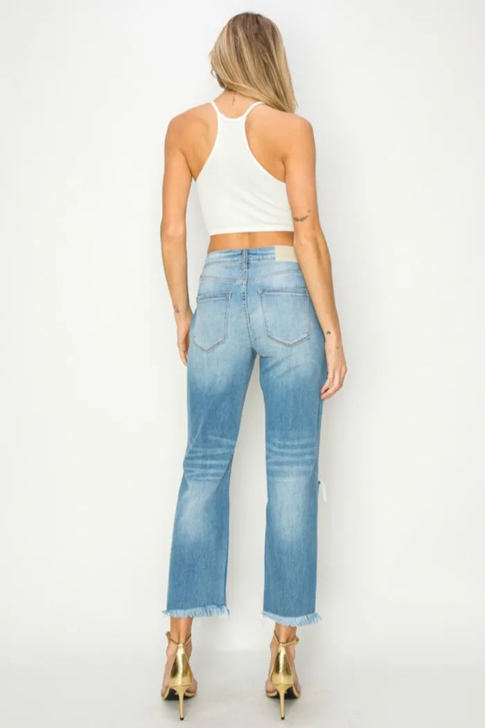 High Rise Distressed Jeans