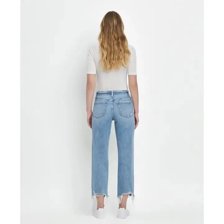 High Rise Regular Straight Jeans