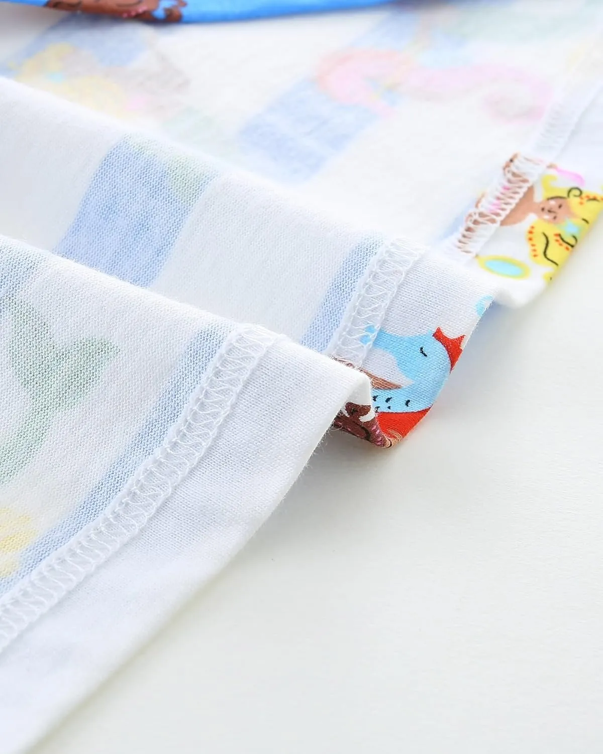 Hongshilian Toddler Girls Cotton Casual Dress Cartoon Print Short Sleeve Dress Girls Summer Sundress 2-7 Years