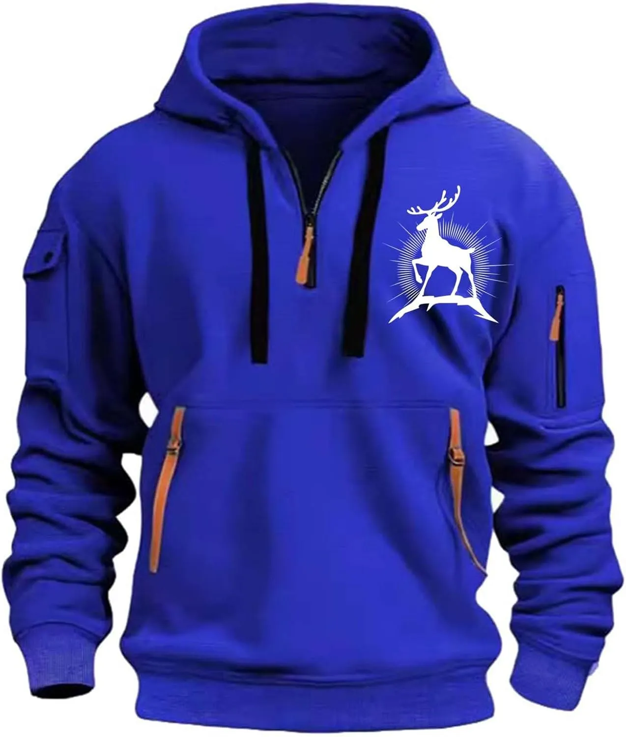 Hoodies for Men,Mens Hoodies Zip up Pullover Graphic Hoodie Loose Fit Ultra Soft Hooded Sweatshirt with Pockets