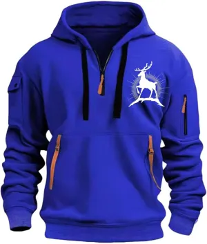 Hoodies for Men,Mens Hoodies Zip up Pullover Graphic Hoodie Loose Fit Ultra Soft Hooded Sweatshirt with Pockets