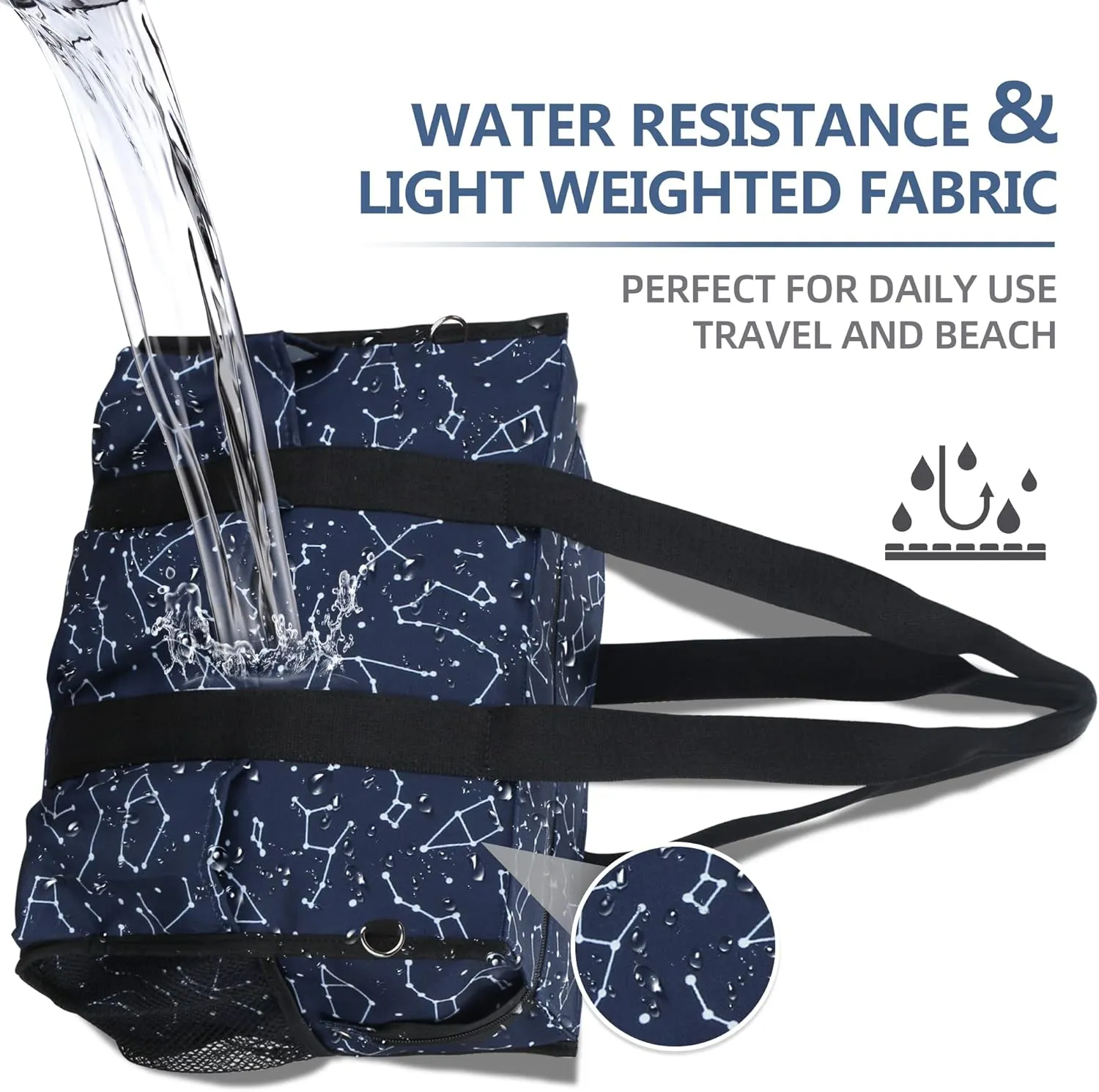 HoogaLife Nurse Bag for Work - Waterproof, Lightweight, Large Portable Bag with 14 Internal Pockets