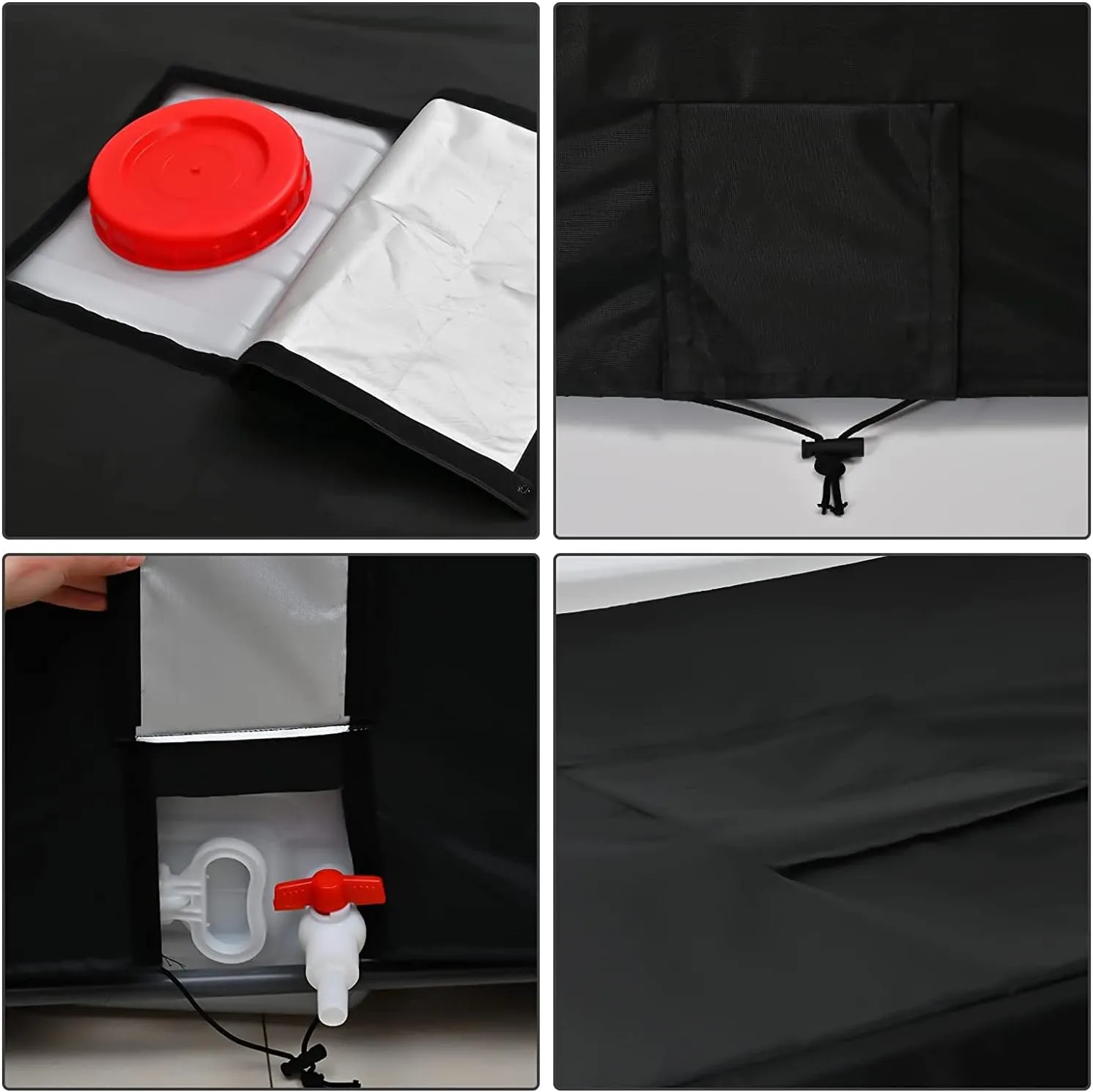 IBC Tote Cover 275 Gallon for Outdoor 1000L Garden Sunshade Water Proof Protective Cover Black