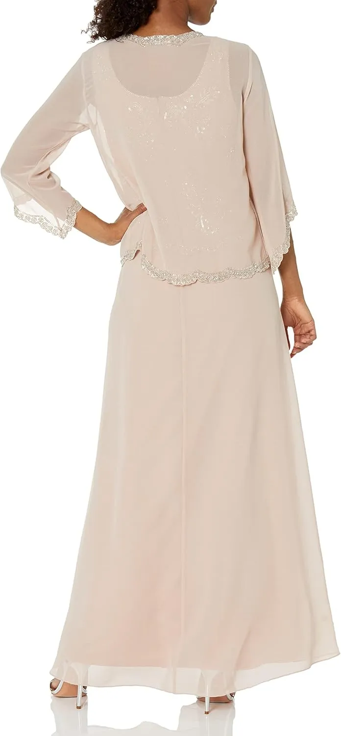 J Kara Women's Beaded Jacket Dress