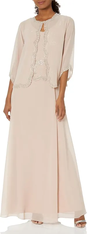 J Kara Women's Beaded Jacket Dress