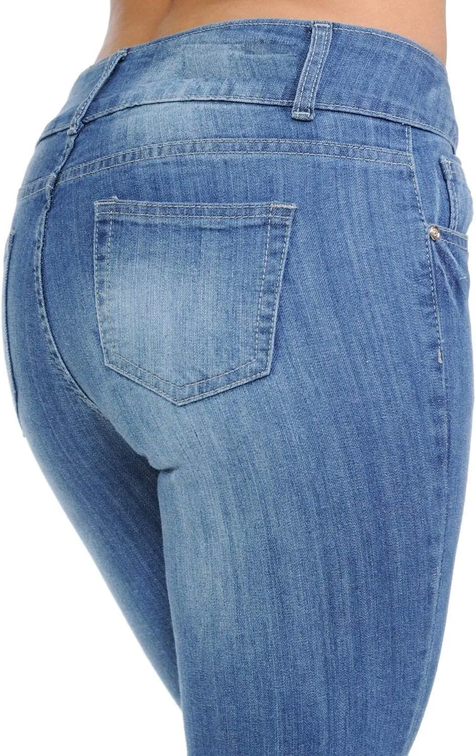 Jack David Womens Plus Size Denim Skinny Jeans Destroy Stretch Ripped Distressed Pants