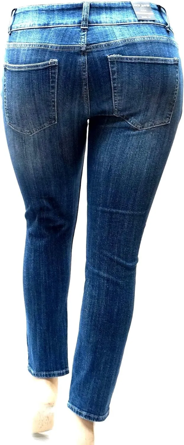 Jack David Womens Plus Size Denim Skinny Jeans Destroy Stretch Ripped Distressed Pants