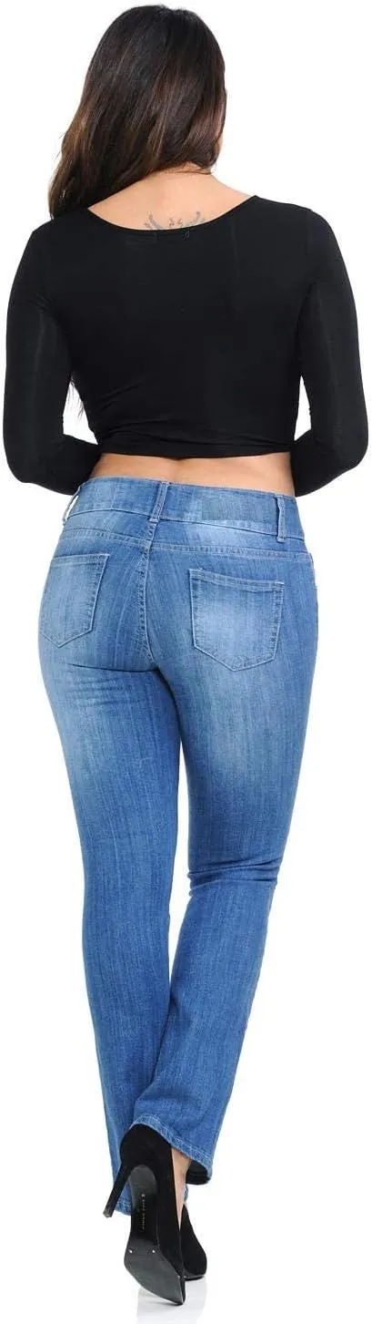 Jack David Womens Plus Size Denim Skinny Jeans Destroy Stretch Ripped Distressed Pants