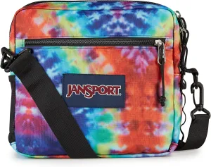JanSport Central Adaptive Accessory Bag – Wheelchair & Walker Compatible, Versatile Carry Options, Tuck-Away Adjustable Loops, SaniStash Pocket for Easy Access, Red/Multi Hippie Days