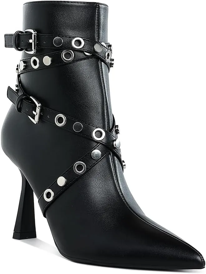 Jaunts Eyelets & Studs Harness Ankle Boots