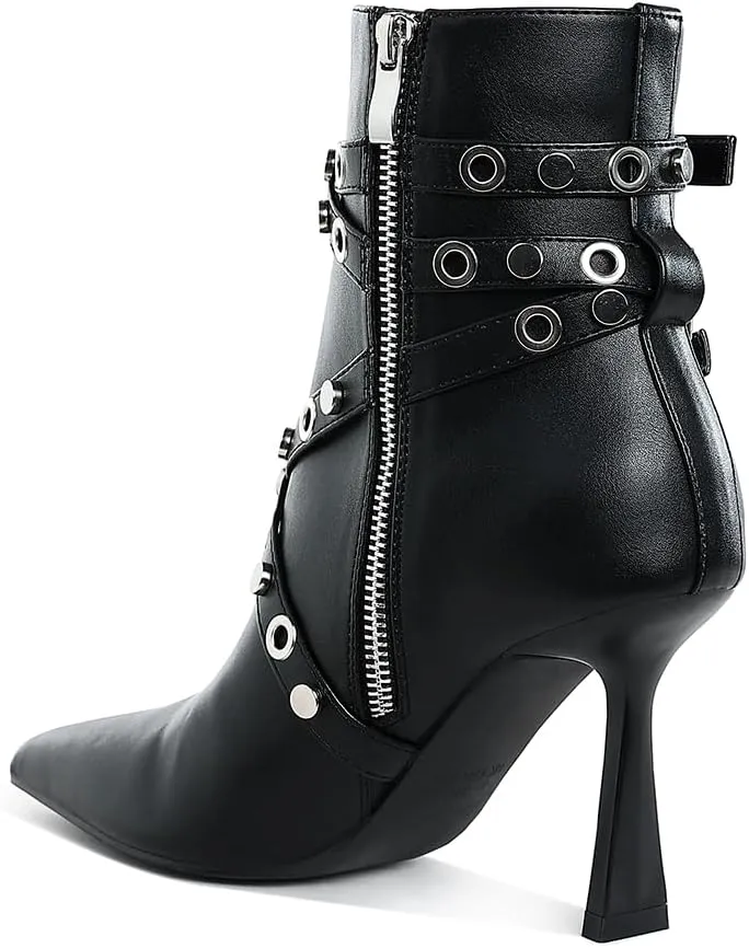 Jaunts Eyelets & Studs Harness Ankle Boots