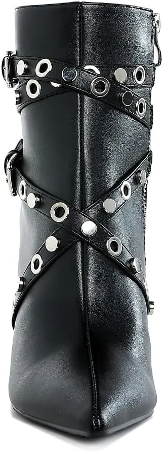 Jaunts Eyelets & Studs Harness Ankle Boots