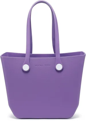 JEN & CO. Vira Versa Tote, Utility, Everyday, Grocery, Beach Bag, Rubber Tote with Interchangeable Straps, Medium Size