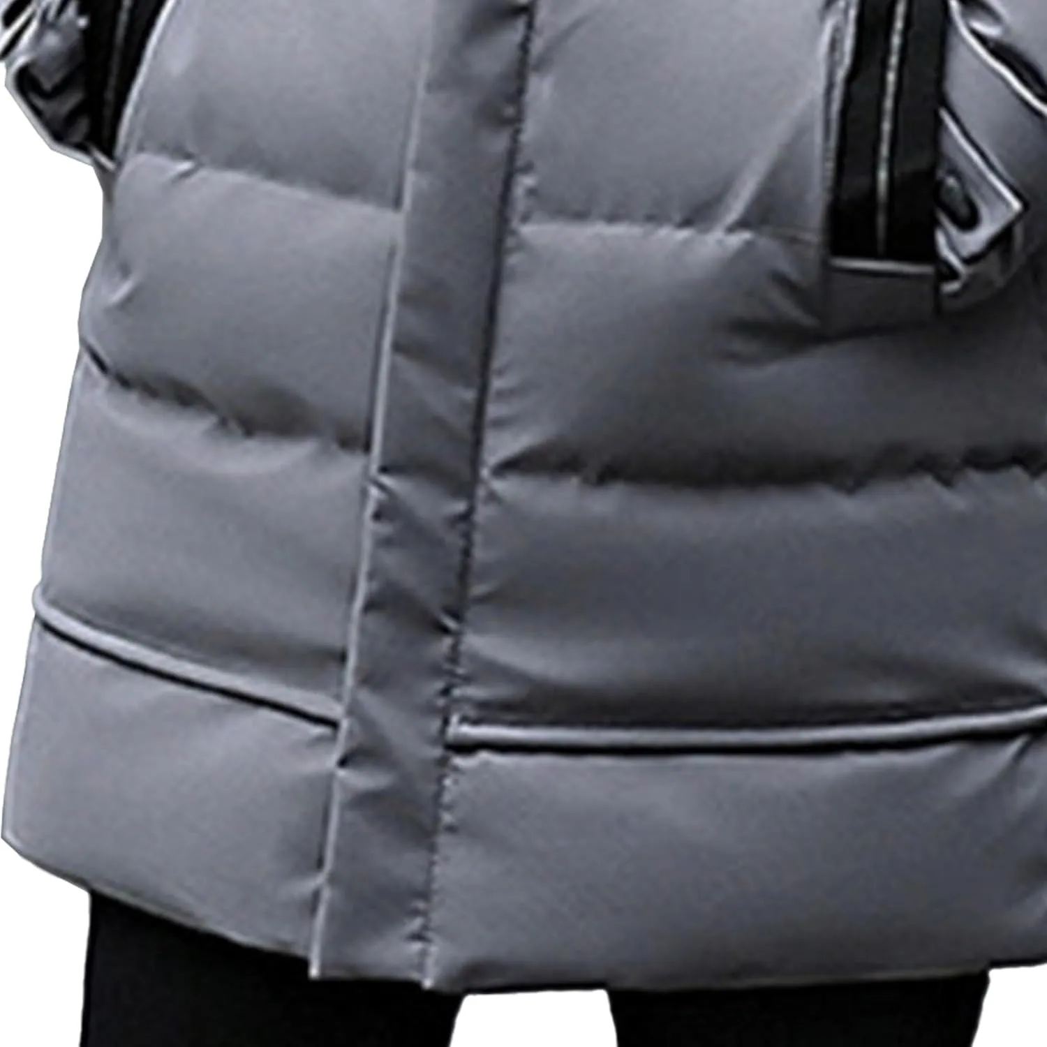 JEShifangjiusu Men'S Winter Warm Down Coats Water-Repellent Windproof Thicken Parkas Long Hooded Padded Puffer Jacket