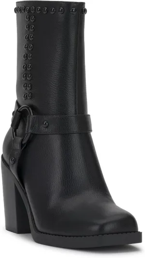 Jessica Simpson Womens Bernique Faux Leather Studded Mid-Calf Boots