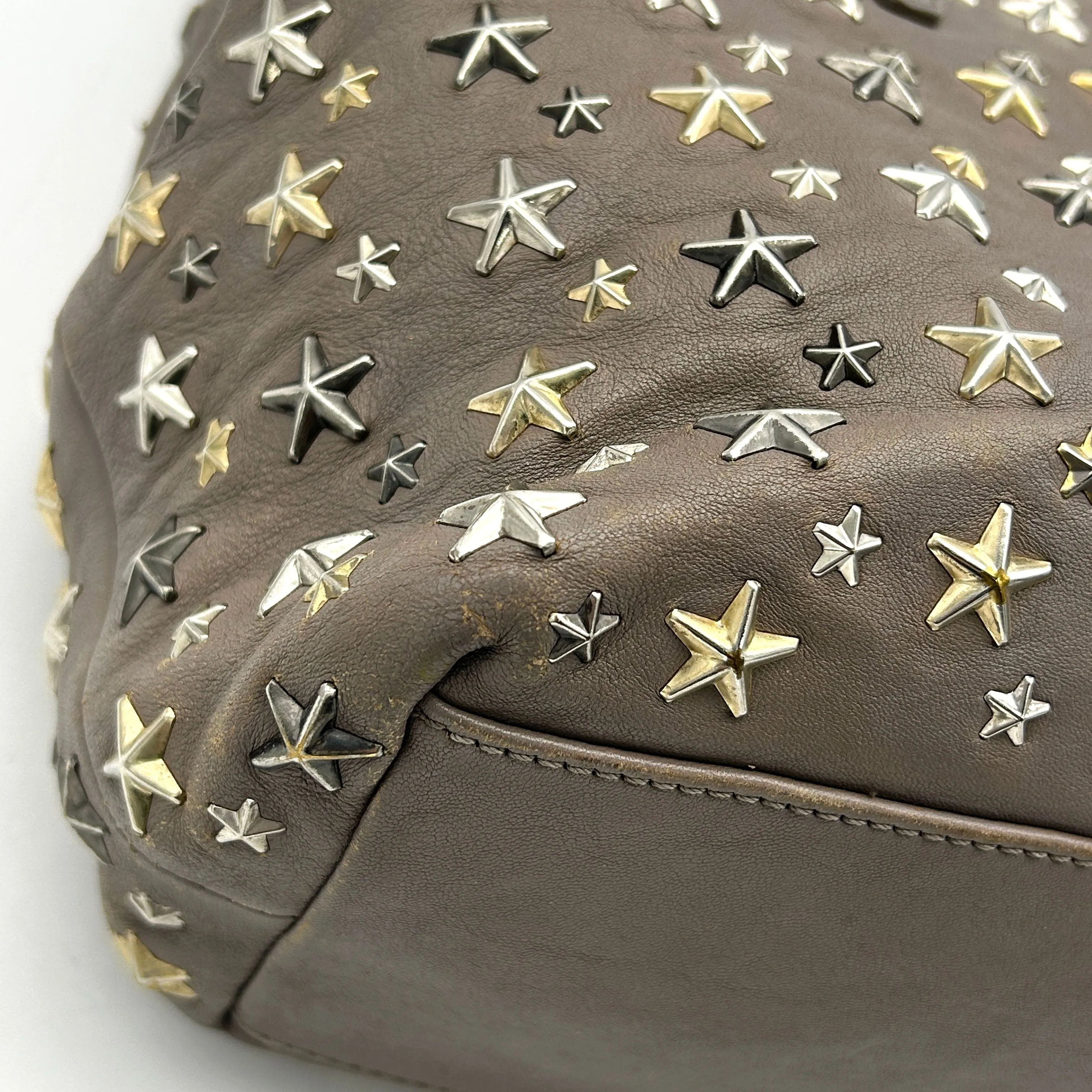 Jimmy Choo | Bags | Jimmy Choo Star Studs Pimlico Tote Shoulder Bag Gray LA20086