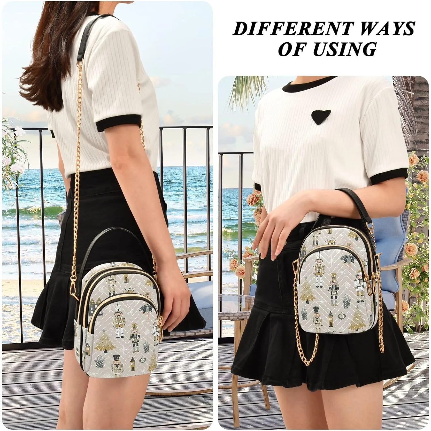 Joisal Bright Gradient Stars Anti Theft Crossbody Bag, Handbag for Women Trendy Small Sling Bag for Women