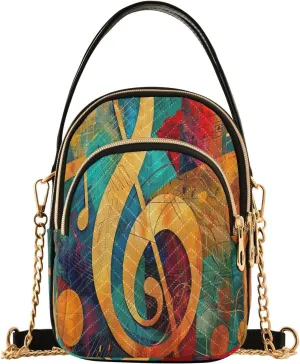 Joisal Starry Night Village Crossbody Bags, Women's Purses and Handbags Triple Zip Women Shoulder Bag