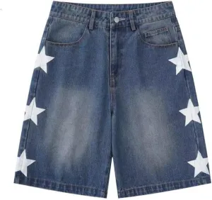 Jorts Women Baggy Vintage Acid Wash Jean Shorts Grunge Fashion Casual Wide Leg Y2K Pants Streetwear Men Unisex
