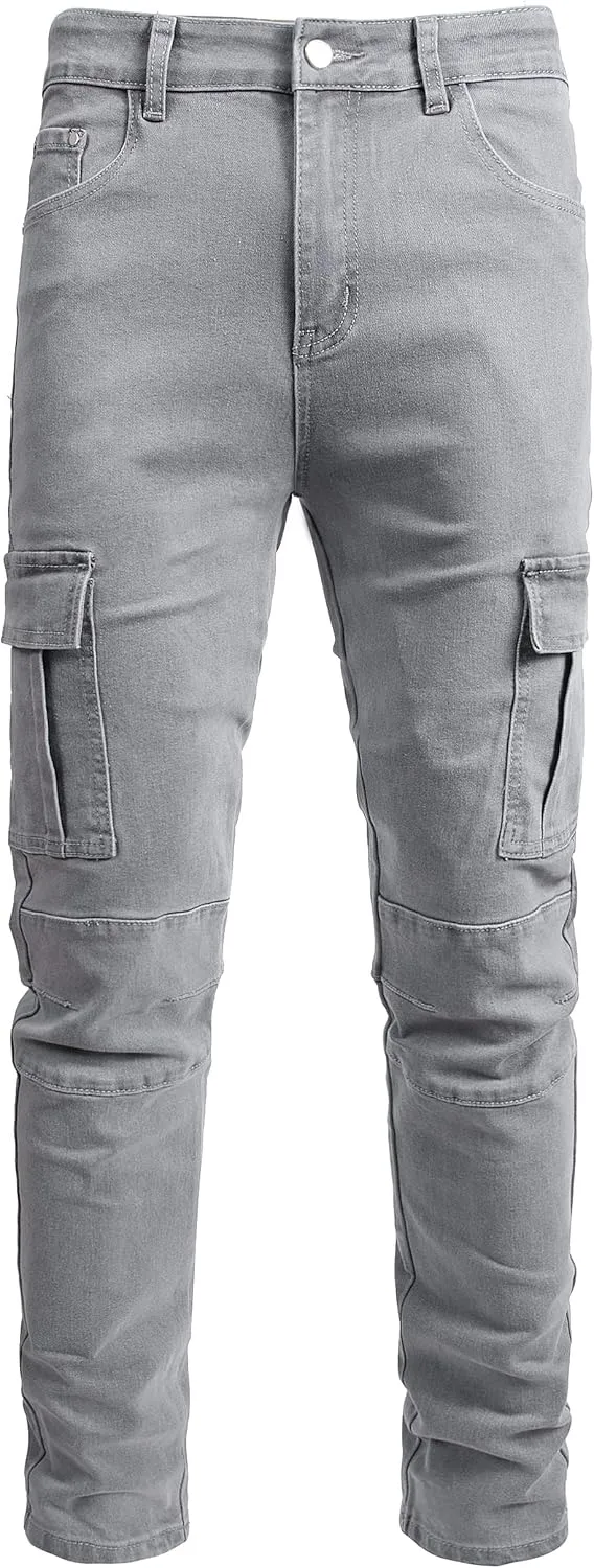 JUNBAOSS Men's Slim Fit Jeans Stretch Ripped Skinny Jeans for Men, Fashion Straight Leg Comfort Flex Waist Casual Pants