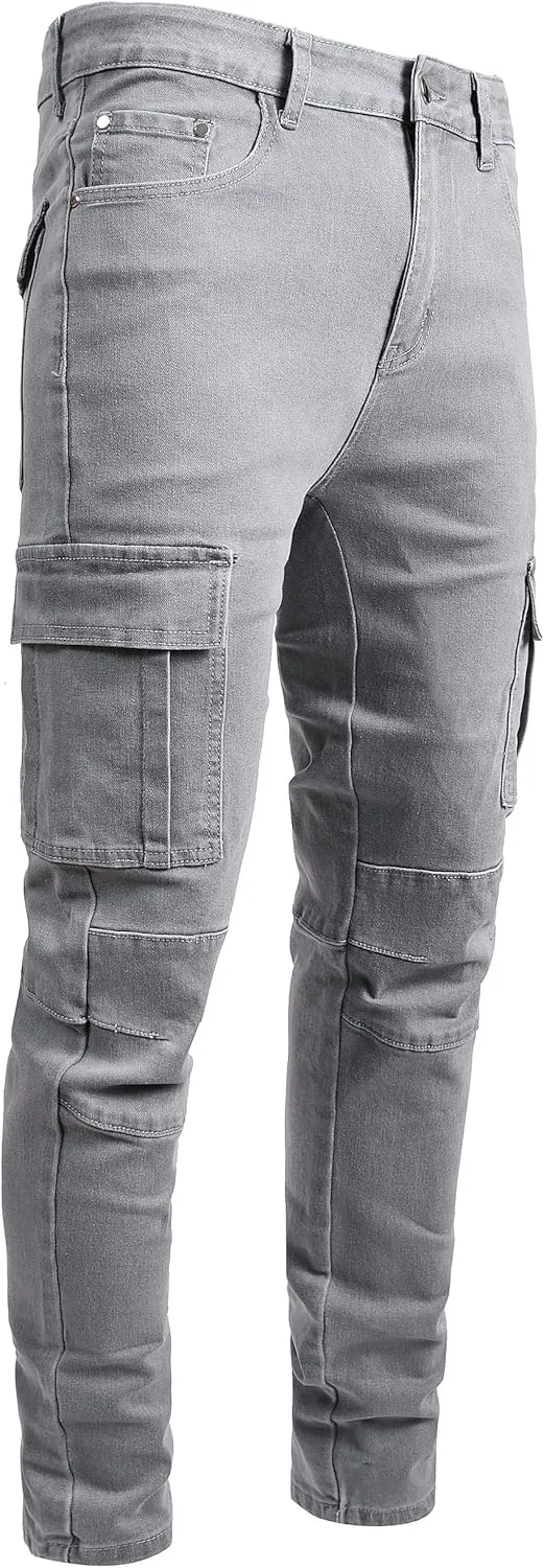 JUNBAOSS Men's Slim Fit Jeans Stretch Ripped Skinny Jeans for Men, Fashion Straight Leg Comfort Flex Waist Casual Pants