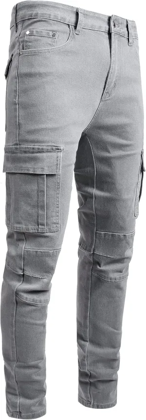JUNBAOSS Men's Slim Fit Jeans Stretch Ripped Skinny Jeans for Men, Fashion Straight Leg Comfort Flex Waist Casual Pants