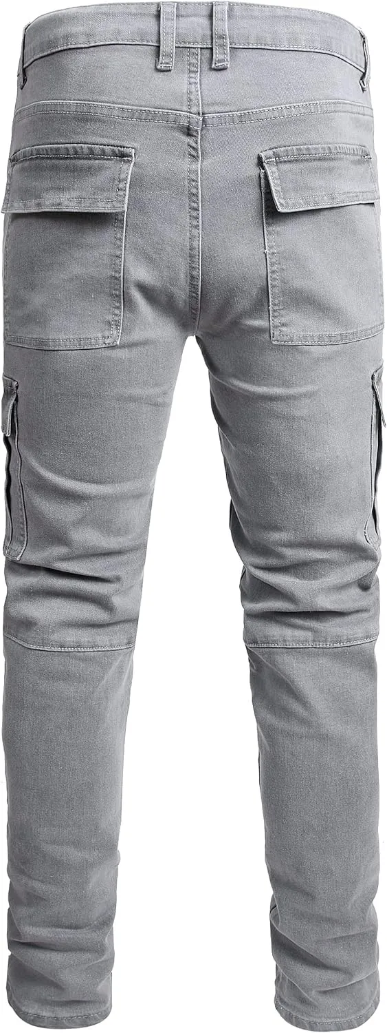 JUNBAOSS Men's Slim Fit Jeans Stretch Ripped Skinny Jeans for Men, Fashion Straight Leg Comfort Flex Waist Casual Pants