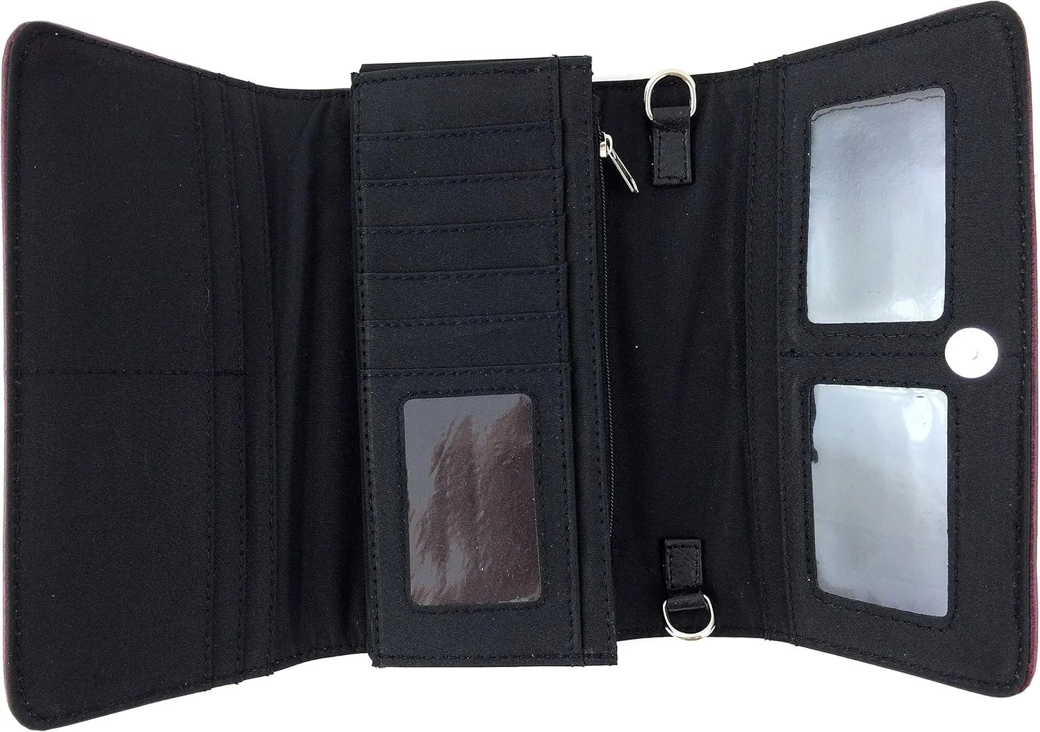 Justin West Concealed Carry Western Flower Buckle Embroidered Studded Messenger