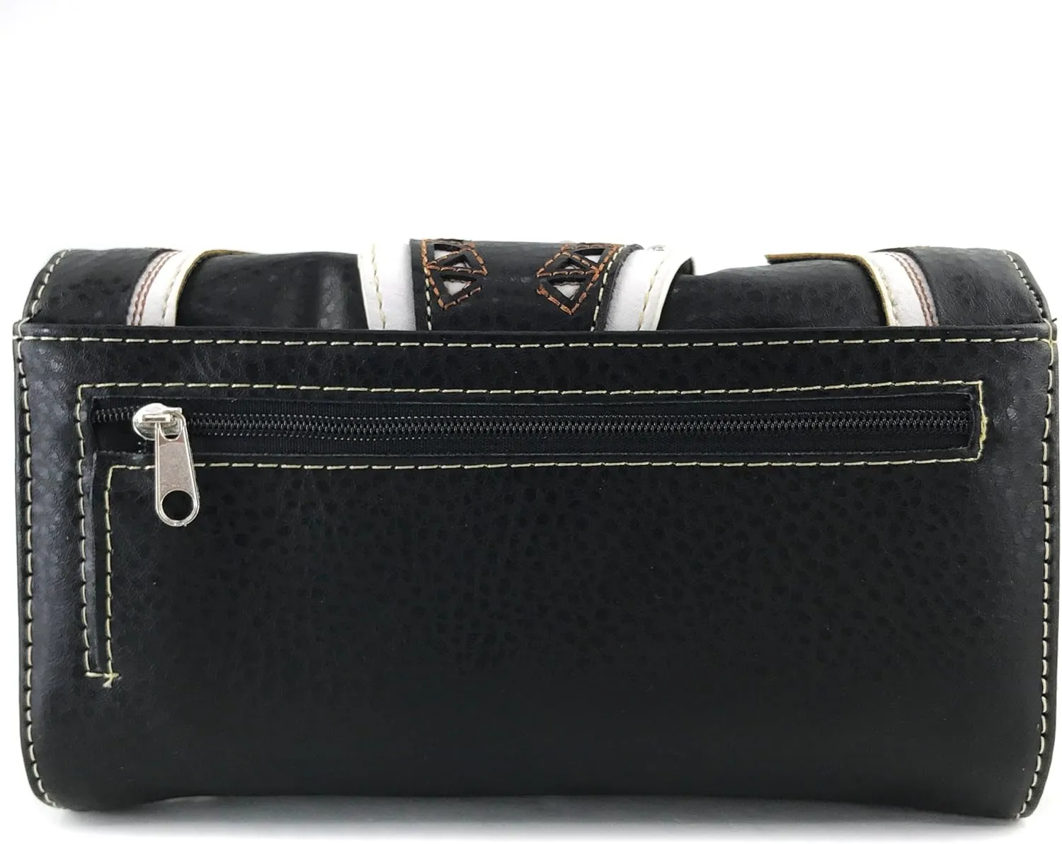 Justin West Concealed Carry Western Flower Buckle Embroidered Studded Messenger
