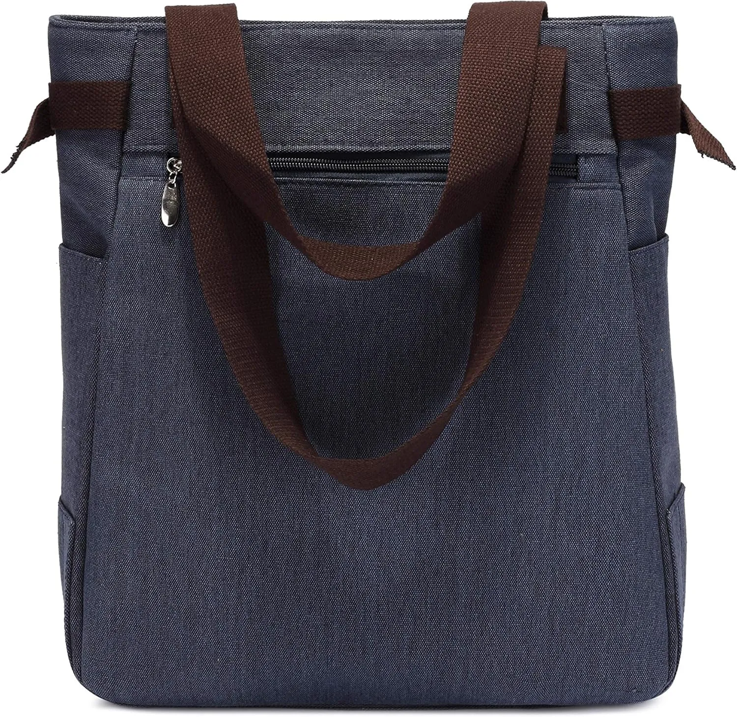 KAUKKO Women Canvas Handbag Shoulder Bag Cat Big Tote Bag(093-BLUE)