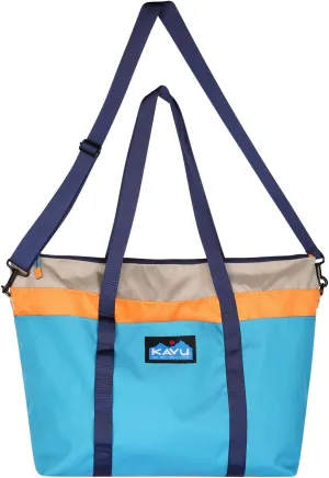 KAVU Twin Falls Tote Shoulder Strap Canvas Color Block Bag
