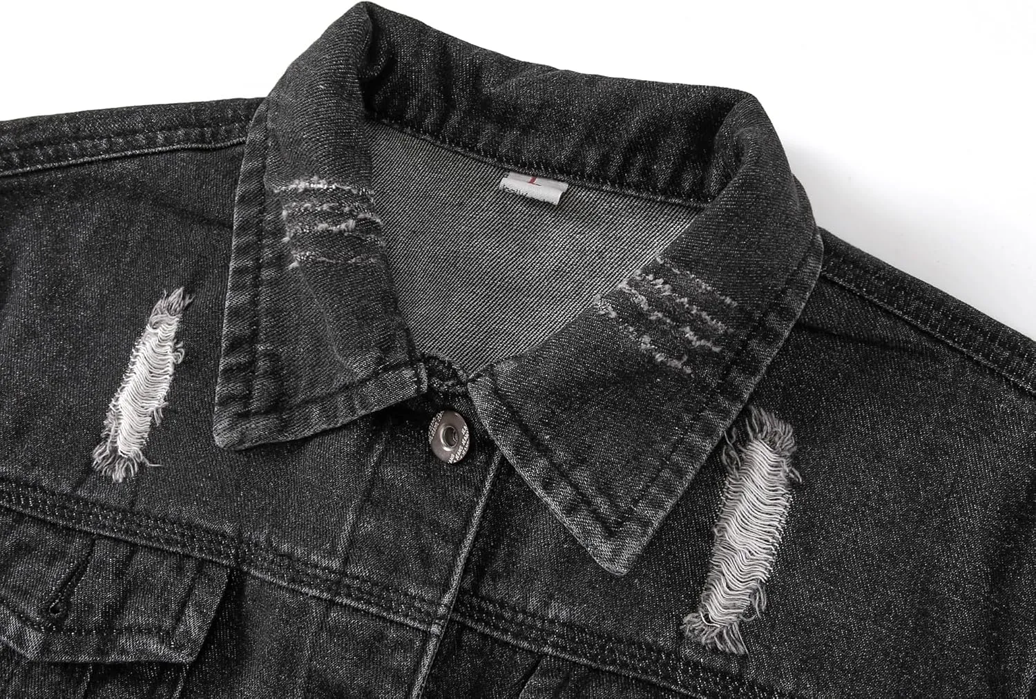 Kedera Womens Denim Jackets Distressed Ripped Long Sleeve Jean Jacket Coats