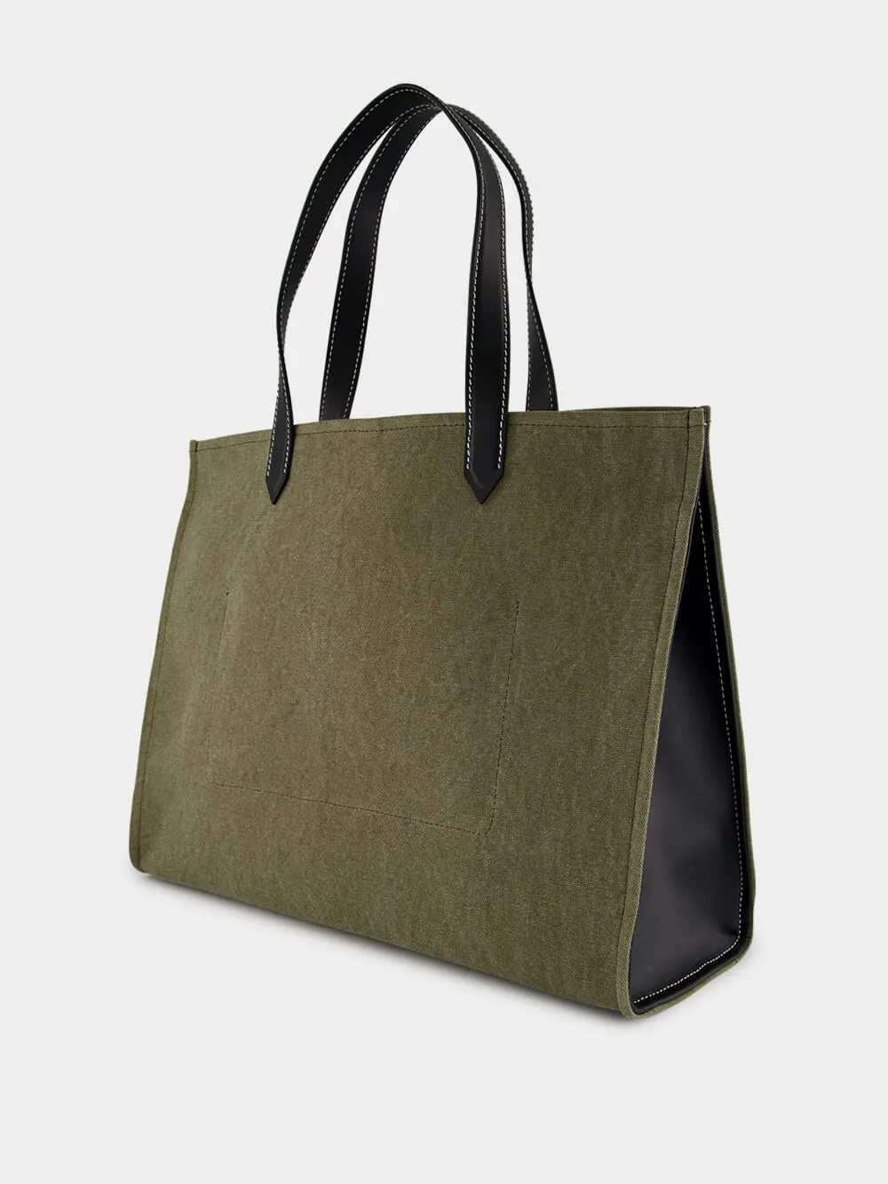 Khaki Green B-Army 42 Canvas Tote Bag