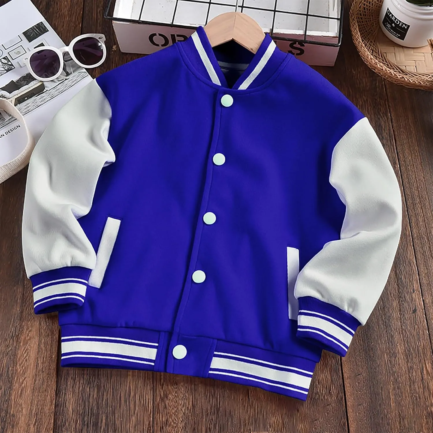 Kids Crewneck Baseball Fashionable Jacket Casual Fit Sport Girls Flower Un𝗶𝐟orms Cardigan Sweatshirt Boys Coat