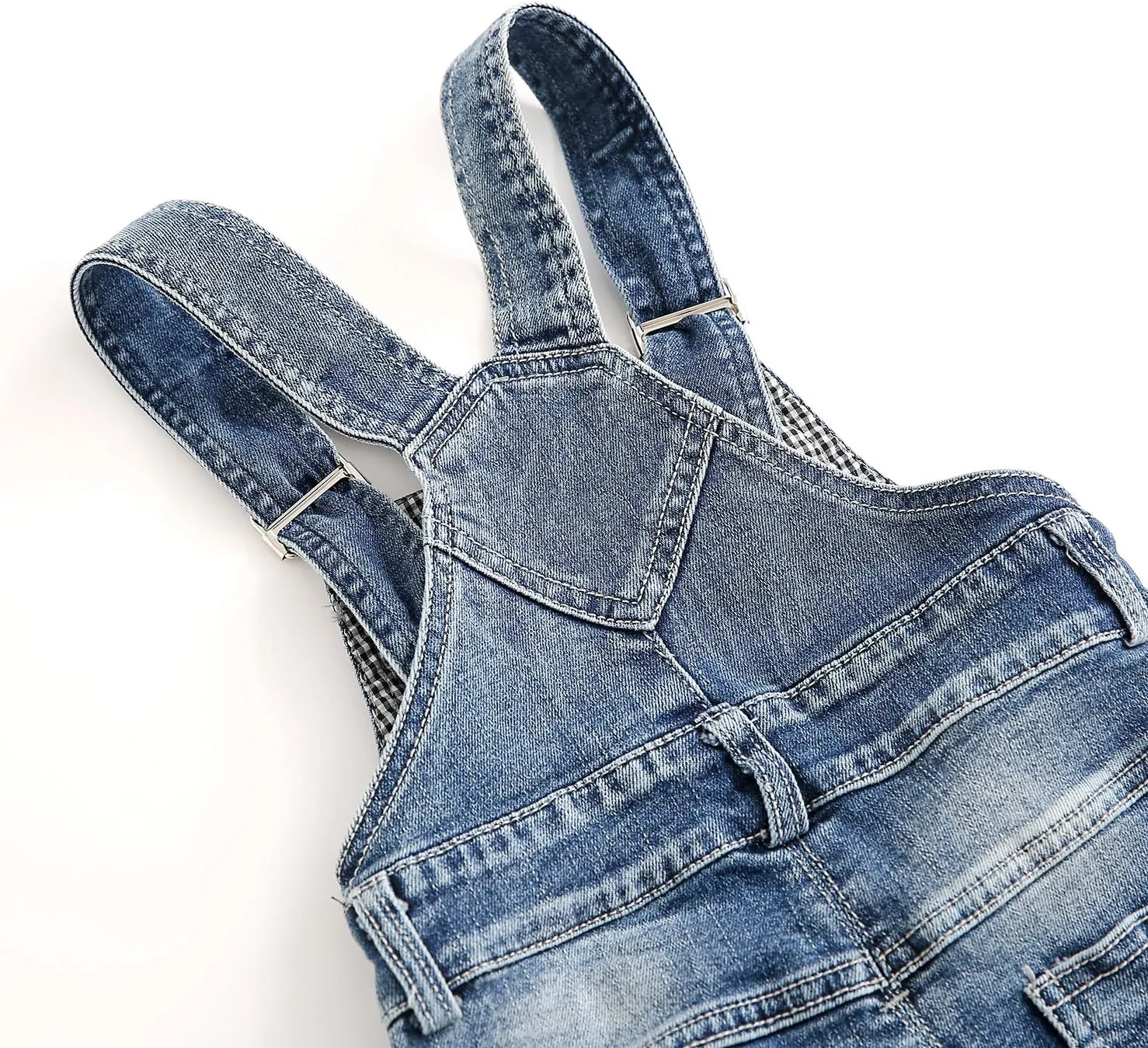 KIDSCOOL SPACE Baby Boy Girl Jean Overalls,Toddler Ripped Denim Cute Workwear