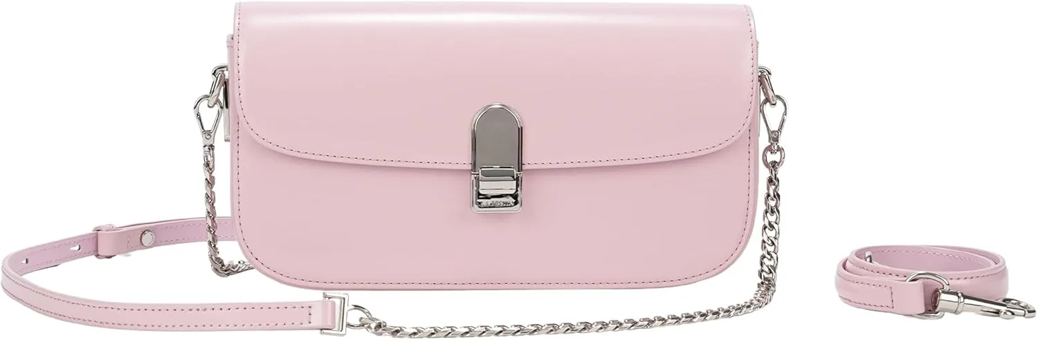 LA FESTIN Split Leather Crossbody Purses For Women With Dual Straps - Trendy Women's Shoulder Handbags Designer Satchel Bags