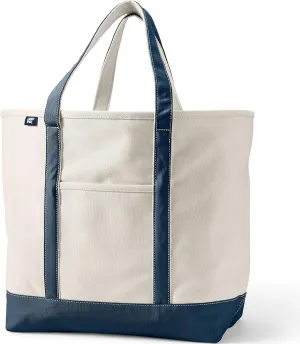 Lands' End Open Top Canvas Tote Bag
