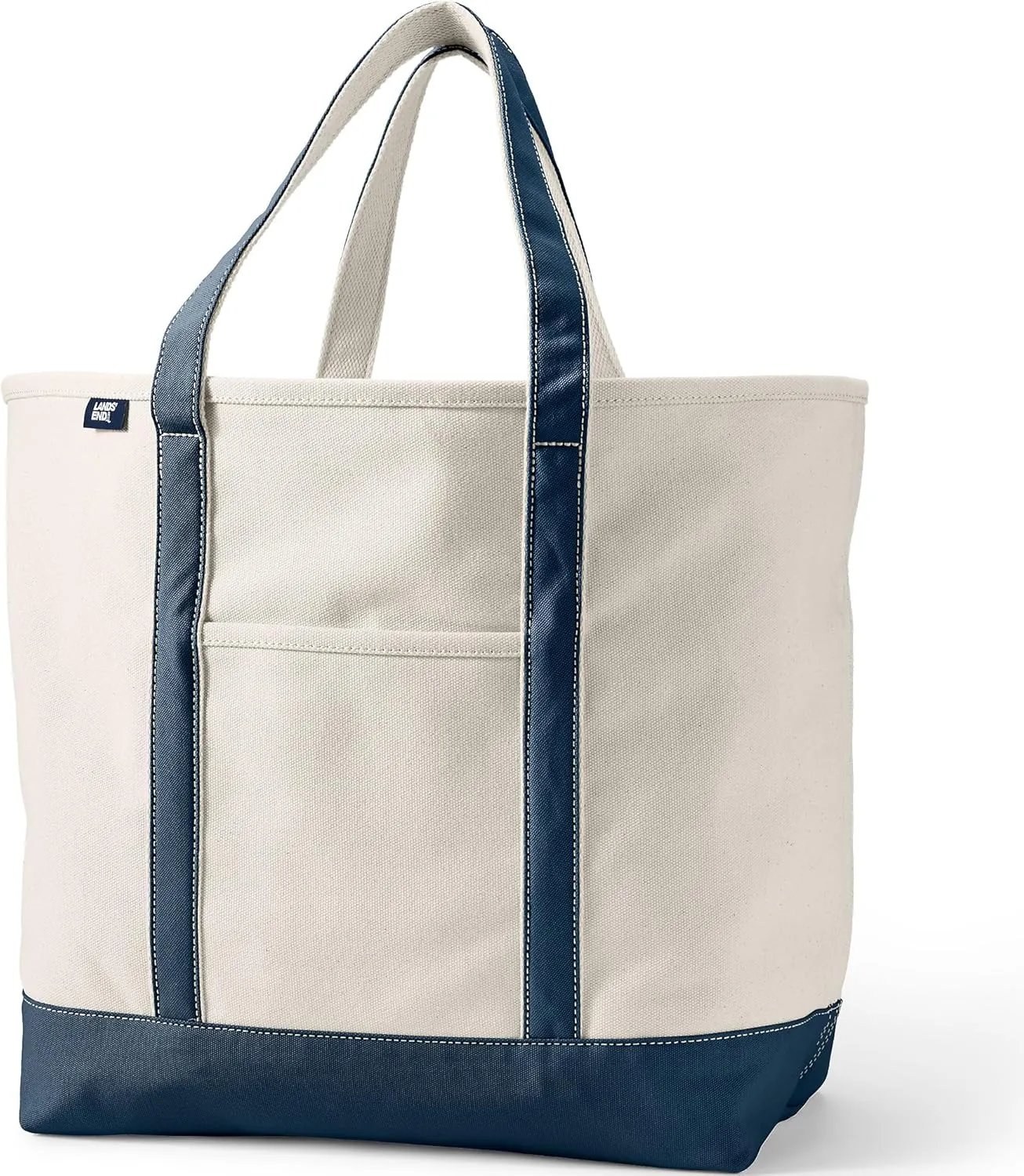 Lands' End Open Top Canvas Tote Bag