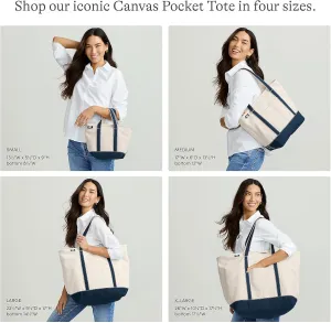 Lands' End Zip Top Canvas Tote Bag
